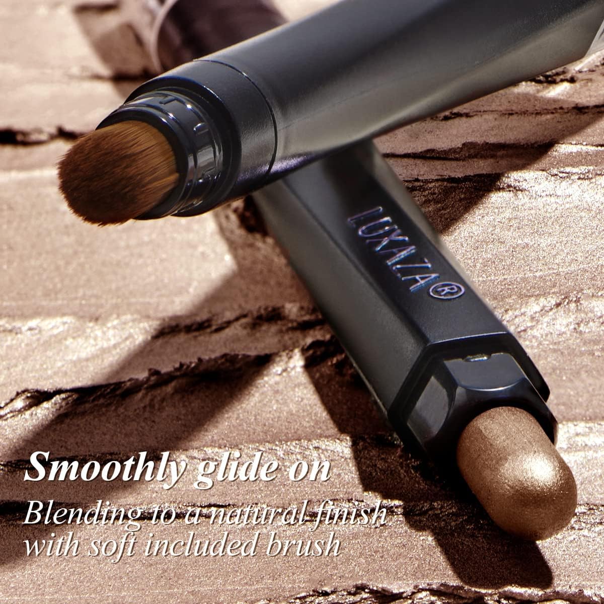 6 lápices de sombra de ojos neutros y marrones metálicos, color champán, brillante, crema, iluminador de ojos, maquillaje, profesional impermeable y