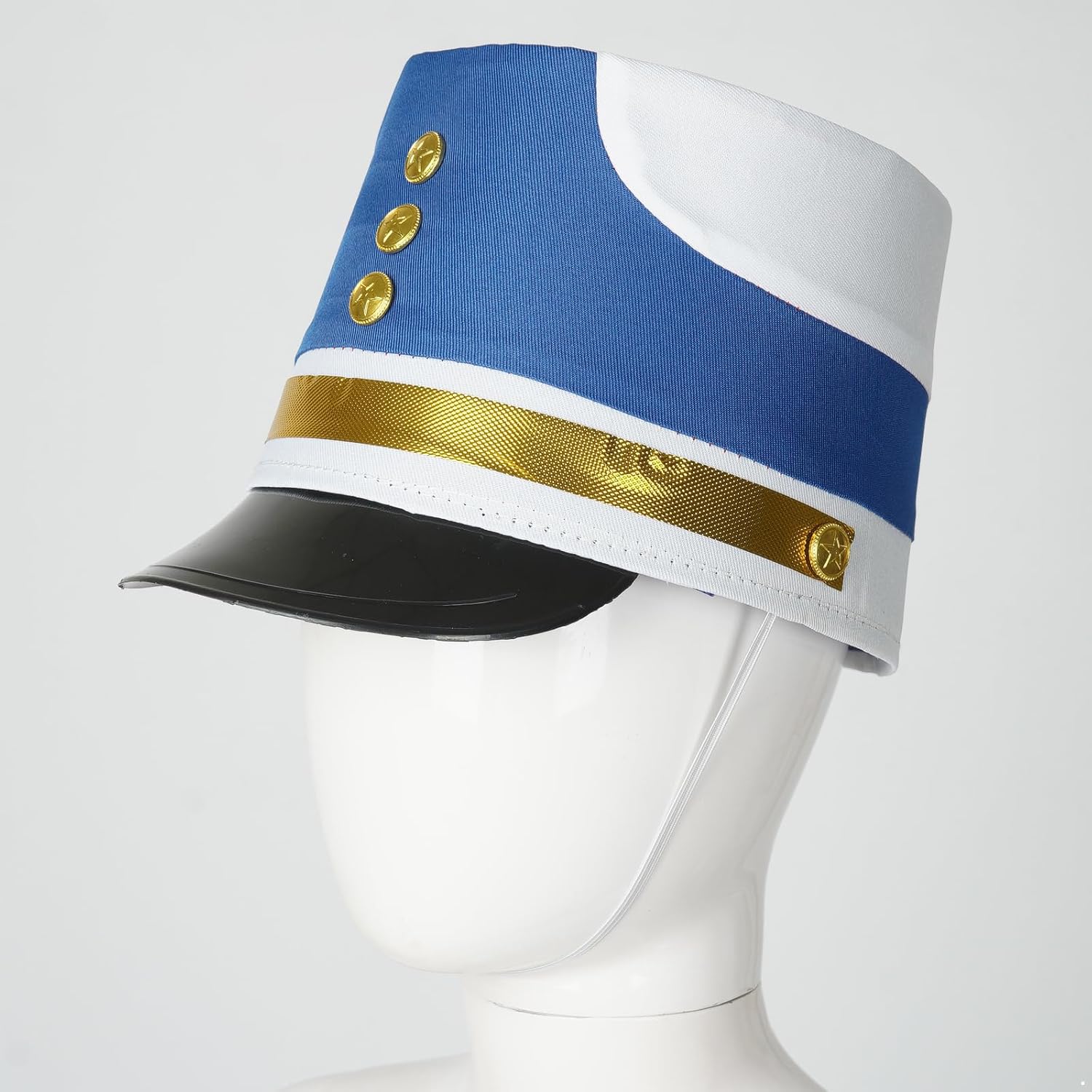 Sombrero Majorette para niños, sombrero de soldado de juguete, sombrero de banda de tambor, sombreros de batería para niño y niña, sombrero de