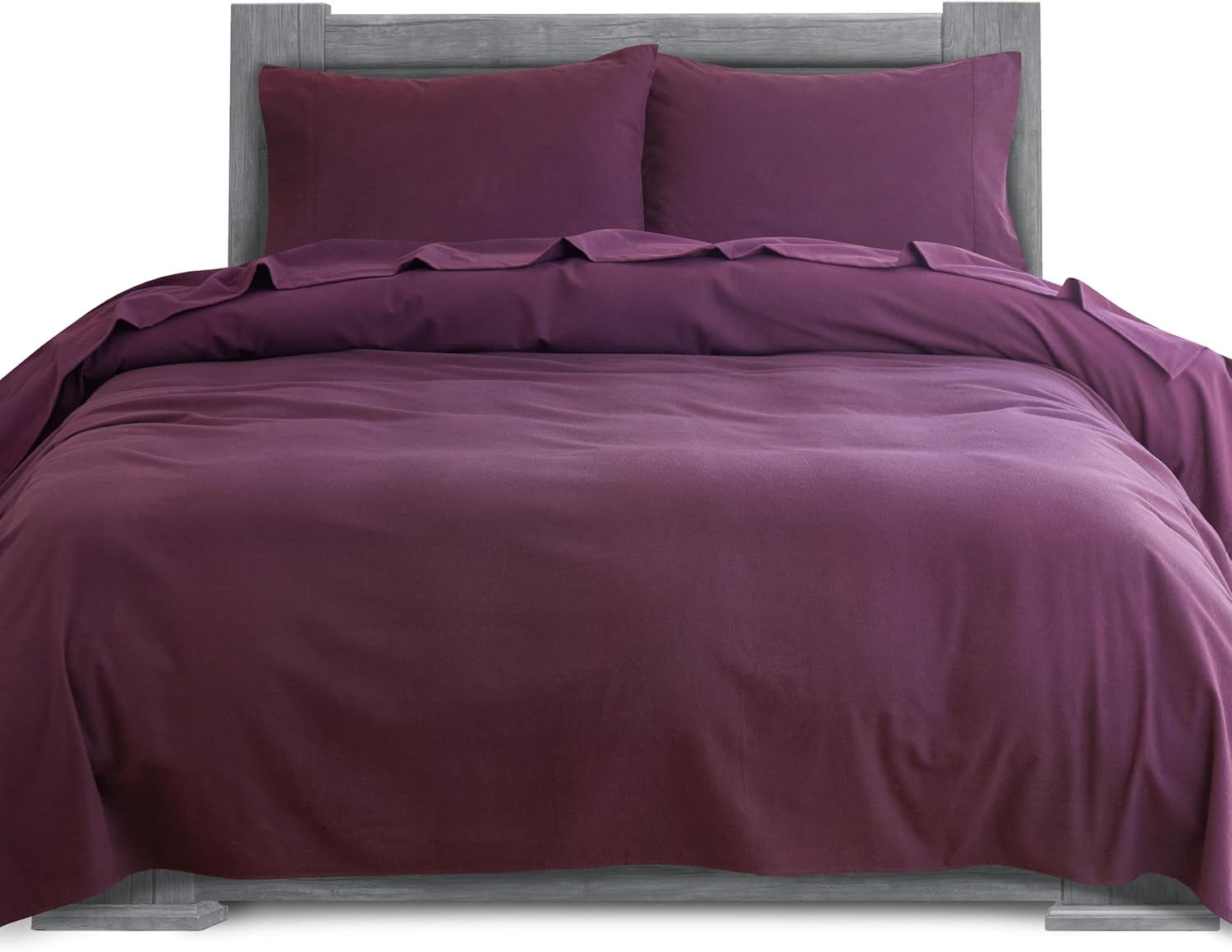 Elegant Comfort Juego de sábanas suaves de franela de 100% algodón turco, 4 piezas, calidad premium, sábana bajera con bolsillo profundo, ultra