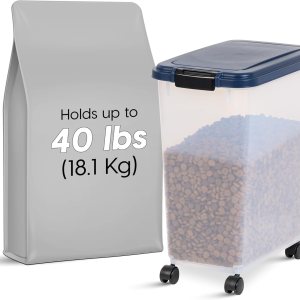 IRIS USA – Recipiente hermético de 30 libras42.7 cuartos de galón. IRIS USA WeatherPro – Contenedor hermético para alimentos para mascotas, con IRIS USA – Recipiente hermético de 30 libras42.7 cuartos de galón. IRIS USA WeatherPro – Contenedor hermético para alimentos para mascotas, con