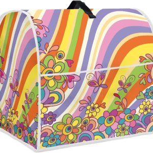 Colorida funda para batidora de cocina de mariposa hippie compatible con mezclador de pie de 4.5 a 5 cuartos de galón, cubiertas de ayuda de cocina Colorida funda para batidora de cocina de mariposa hippie compatible con mezclador de pie de 4.5 a 5 cuartos de galón, cubiertas de ayuda de cocina