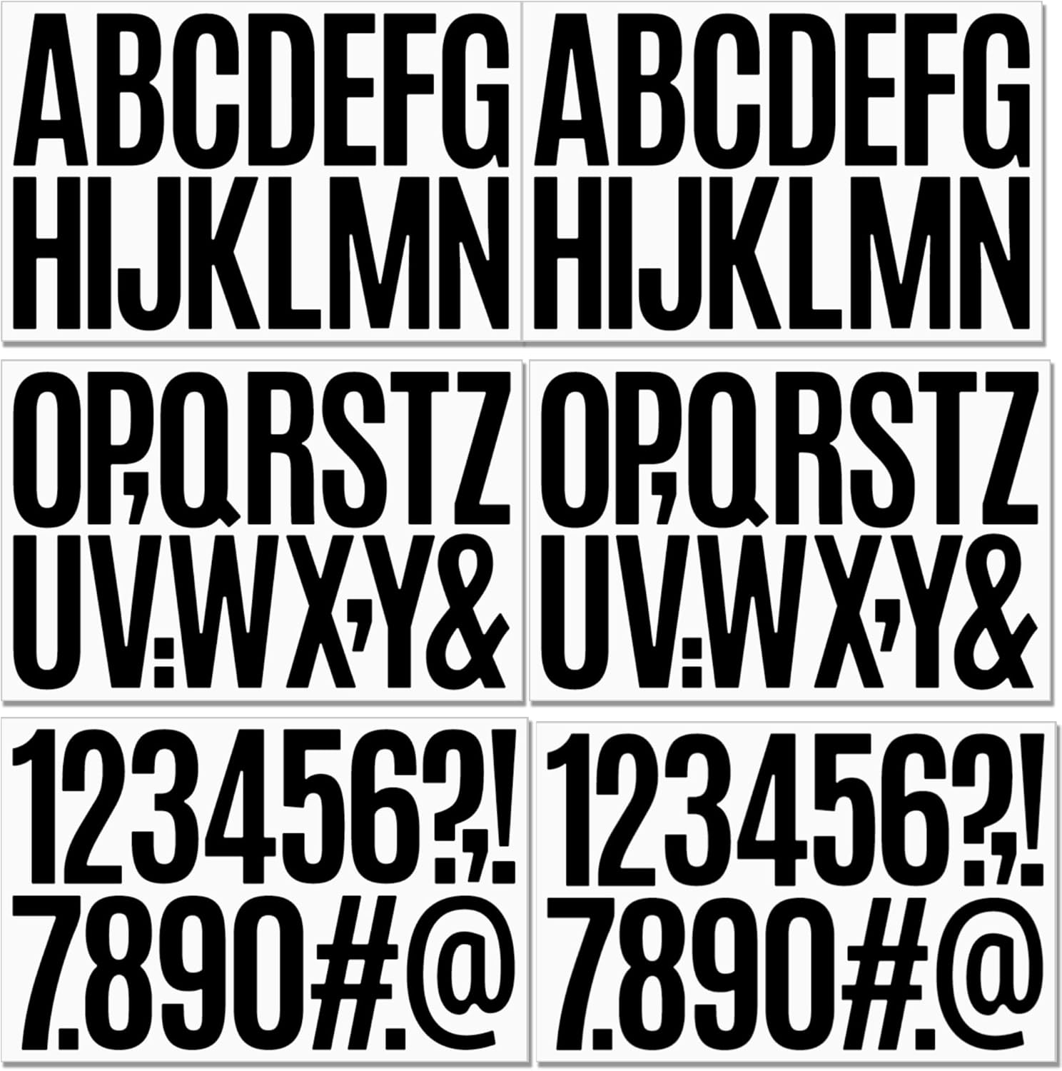 Kit de letras de vinilo autoadhesivas de 9 hojas, números de buzón para buzón, letreros, ventanas, puertas, automóviles, camiones, hogar, negocios,