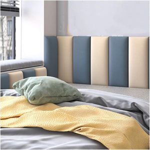 Cabeceros autoadhesivos, tapizados 3D anticolisión, paneles insonorizados montados en la pared para decoración de cama (color beige, tamaño 16 x 16 Cabeceros autoadhesivos, tapizados 3D anticolisión, paneles insonorizados montados en la pared para decoración de cama (color beige, tamaño 16 x 16