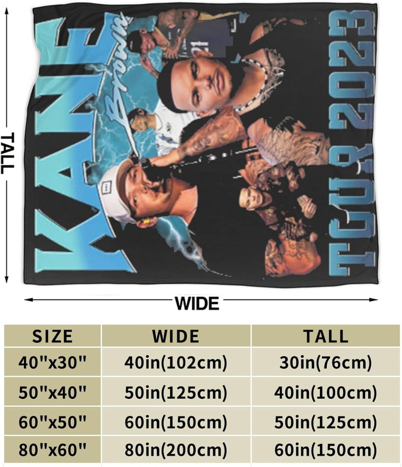 Kane Singer – Manta de franela de vellón marrón para todas las estaciones, cálida, ultrasuave, manta casual para cama, sofá, cama, sofá o