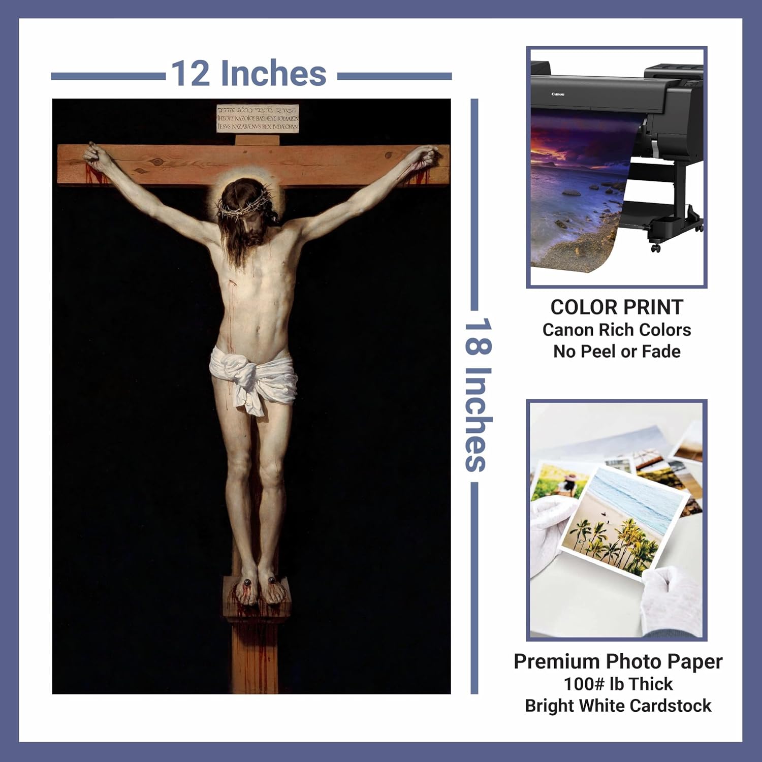 Cabaña perdida Cristo crucificado por Diego Velázquez  Impresión sin marco  Reproducción de pinturas de obras de arte finas  Póster enmarcado de