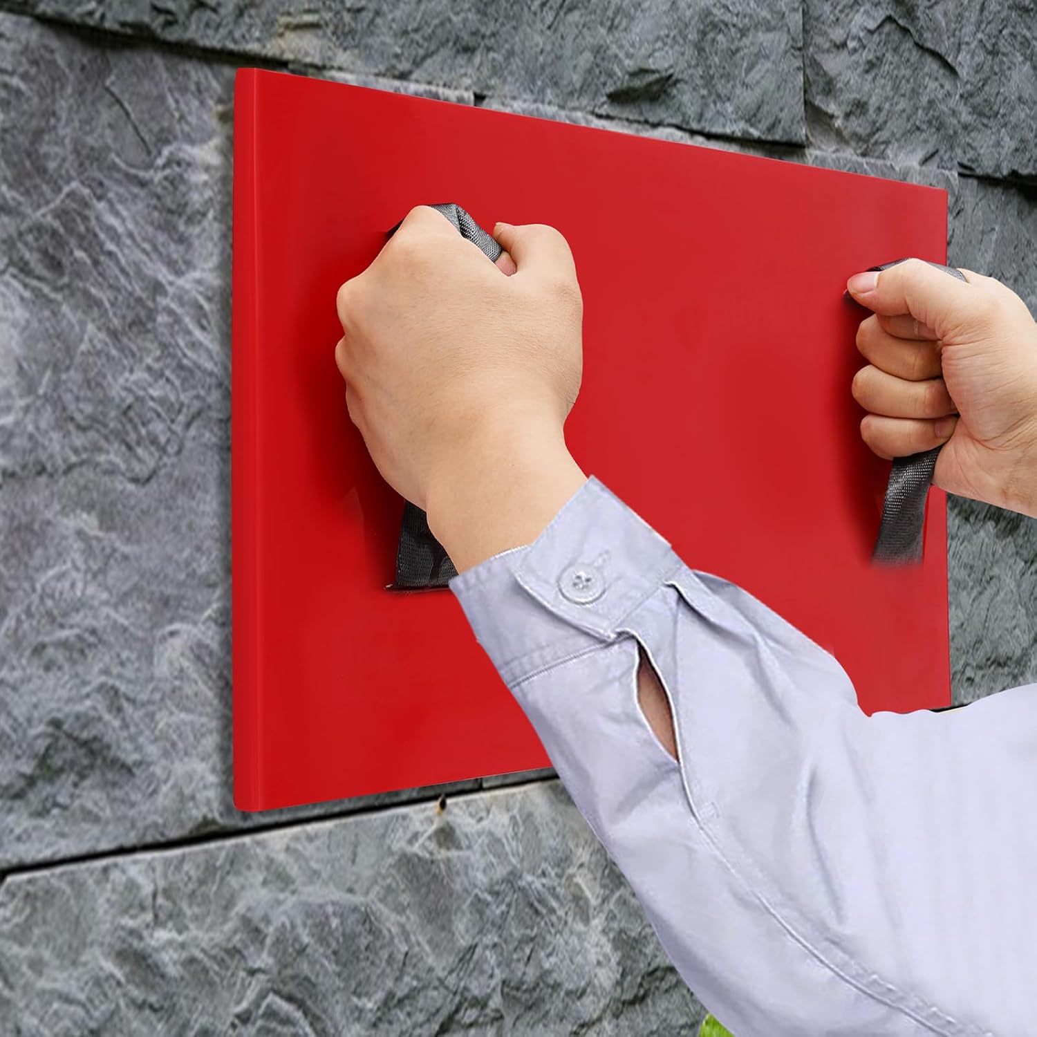 CNCEST Sello de hormigón de poliuretano, textura de pizarra realista, sin costuras, tapete de sellado de cemento para pared, pisos, sellos de