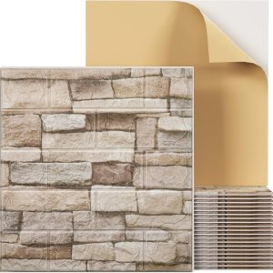 QT-0002 – Paneles de pared 3D autoadhesivos para despegar y pegar, azulejos de pared de espuma de ladrillo sintético para sala de estar, cocina, QT-0002 – Paneles de pared 3D autoadhesivos para despegar y pegar, azulejos de pared de espuma de ladrillo sintético para sala de estar, cocina,