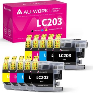 ALLWORK LC203 XL – Cartucho de tinta compatible con Brother LC203 LC203XL LC201 LC201XL para Brother MFC-J460DW MFC-J485DW MFC-J880DW MFC-J885DW ALLWORK LC203 XL – Cartucho de tinta compatible con Brother LC203 LC203XL LC201 LC201XL para Brother MFC-J460DW MFC-J485DW MFC-J880DW MFC-J885DW