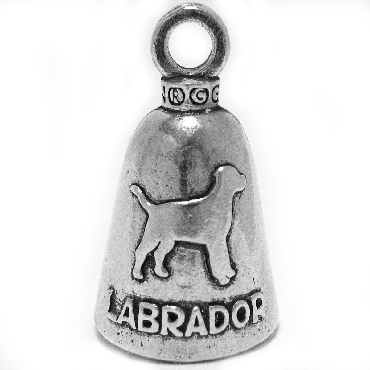 Guardian Bell Dog Good Luck Bell con llavero y bolsa de regalo de terciopelo negro  Campana de motocicleta  Peltre sin plomo  Hecho en Estados Unidos