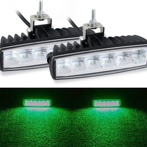 Luces LED de pesca de caza verdes, 2 piezas de 30 W, 6 pulgadas, impermeables, luces antiniebla, luces auxiliares, luces de conducción, barra para Luces LED de pesca de caza verdes, 2 piezas de 30 W, 6 pulgadas, impermeables, luces antiniebla, luces auxiliares, luces de conducción, barra para