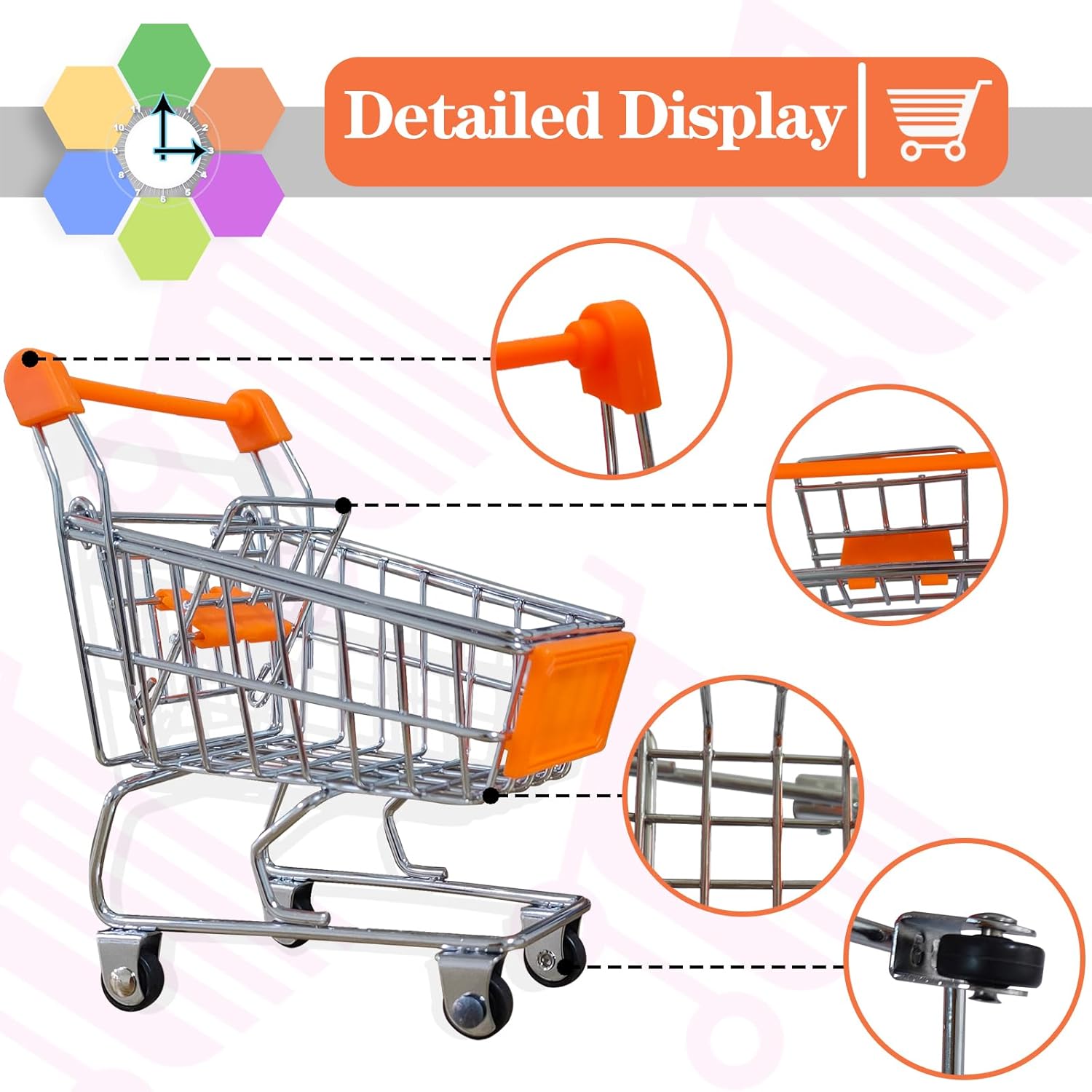 Mini carrito de compras para niños pequeños, se aplica a los suministros escolares y accesorios para niños, mini juguetes de comida para juegos
