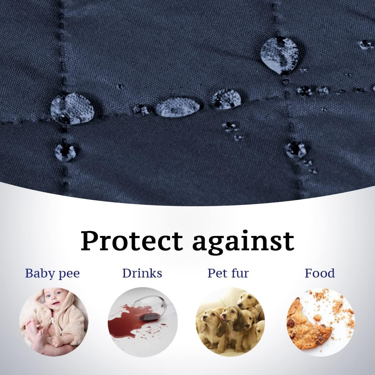 Fundas para sofá de 3 plazas y 124 plazas, funda antideslizante para sofá, funda protectora para gatos y perros, funda acolchada suave para muebles