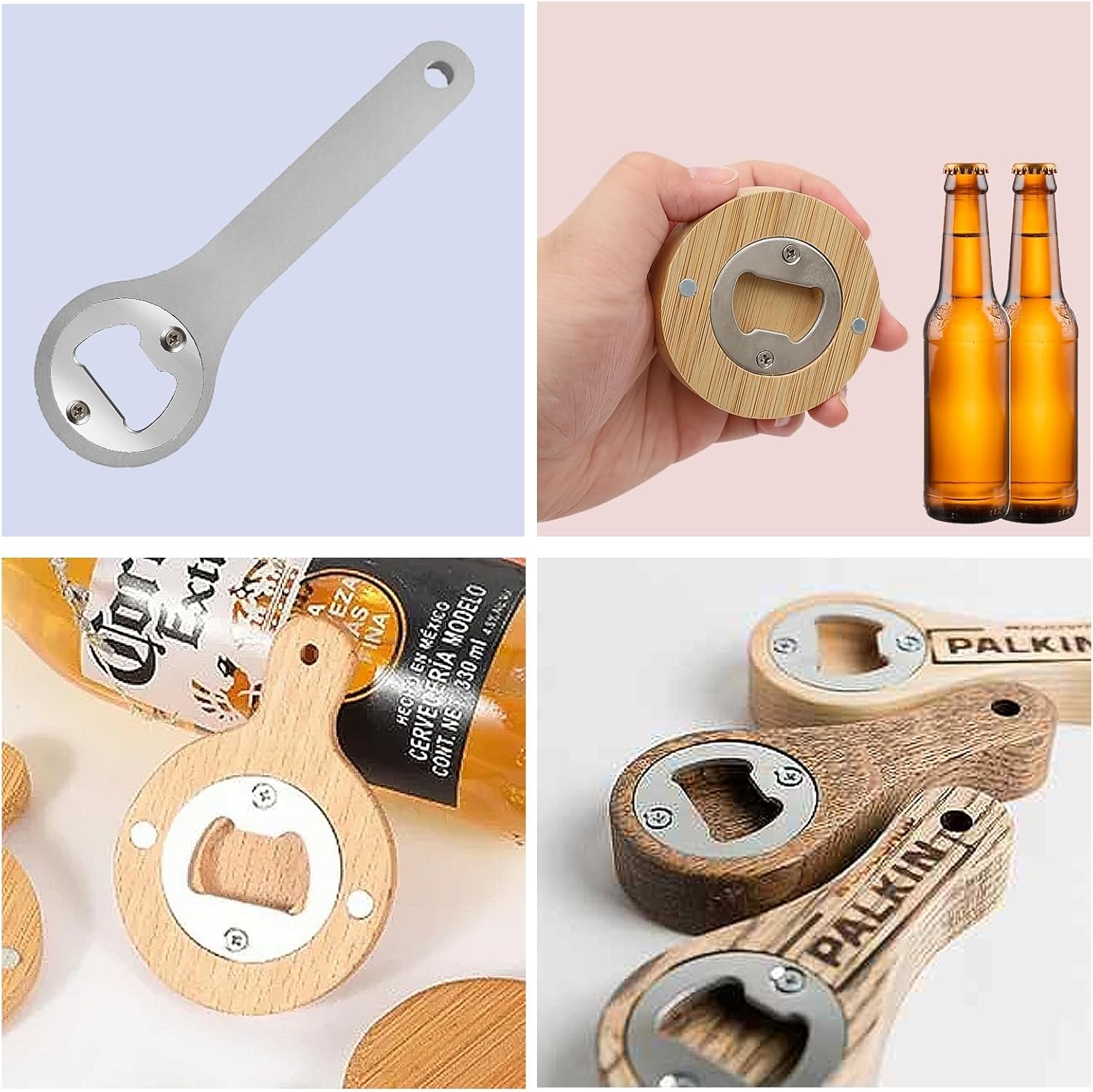 25 juegos de kit de inserción para abridor de botellas, suministro de piezas de hardware con tornillos y destornillador incluido, abridor de