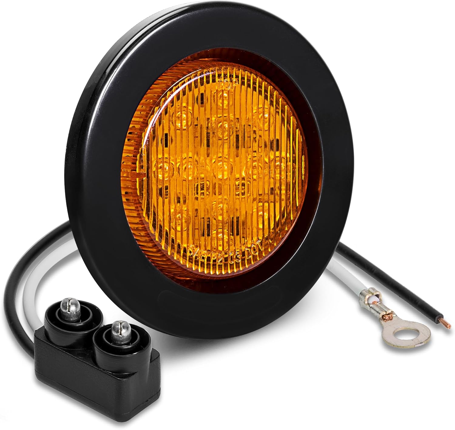 ONLINE LED STORE – Luces de delimitación lateral de 13 LED, redondas, de 6.35cm (padre)., Paquete de 1, Ambar