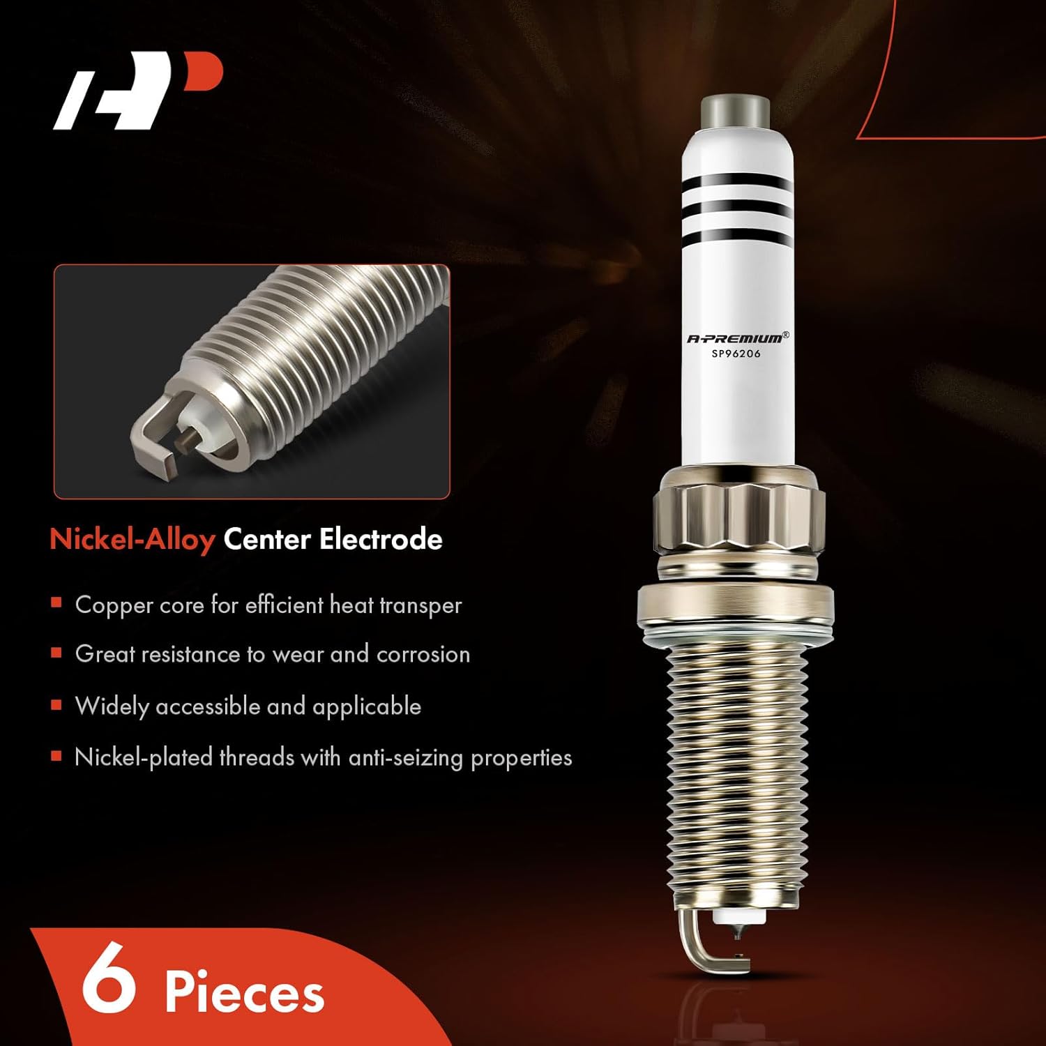 A-Premium Iridium Platinum Bujías compatibles con BMW X5, 540i xDrive, X3, 740i xDrive G11, 745Le xDrive G11, X6, X7, X4, Z4, 840i xDrive Gran Coupe