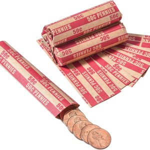 Sumerfnt Penny Coin Wrappers Penny Sleeves Flat Penny Rolls Wrappers Envolturas 100 unidades Sumerfnt Penny Coin Wrappers Penny Sleeves Flat Penny Rolls Wrappers Envolturas 100 unidades