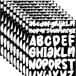 520 calcomanías de vinilo del alfabeto, 10 hojas de 1 pulgada y 2 pulgadas, calcomanías autoadhesivas de letras mayúsculas para manualidades, 520 calcomanías de vinilo del alfabeto, 10 hojas de 1 pulgada y 2 pulgadas, calcomanías autoadhesivas de letras mayúsculas para manualidades,