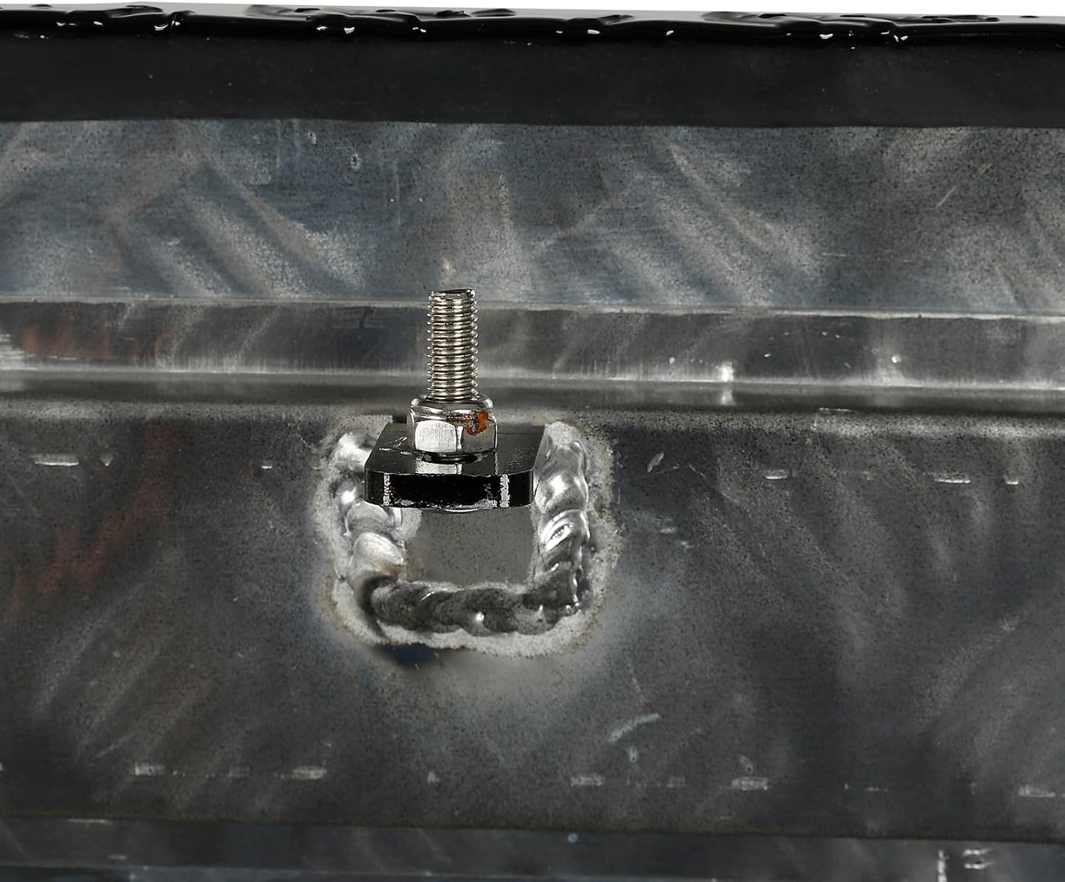 BLACKHORSE-RACING Caja de herramientas de aluminio resistente de 48 x 15 x 15 pulgadas, caja de herramientas de almacenamiento para remolque,