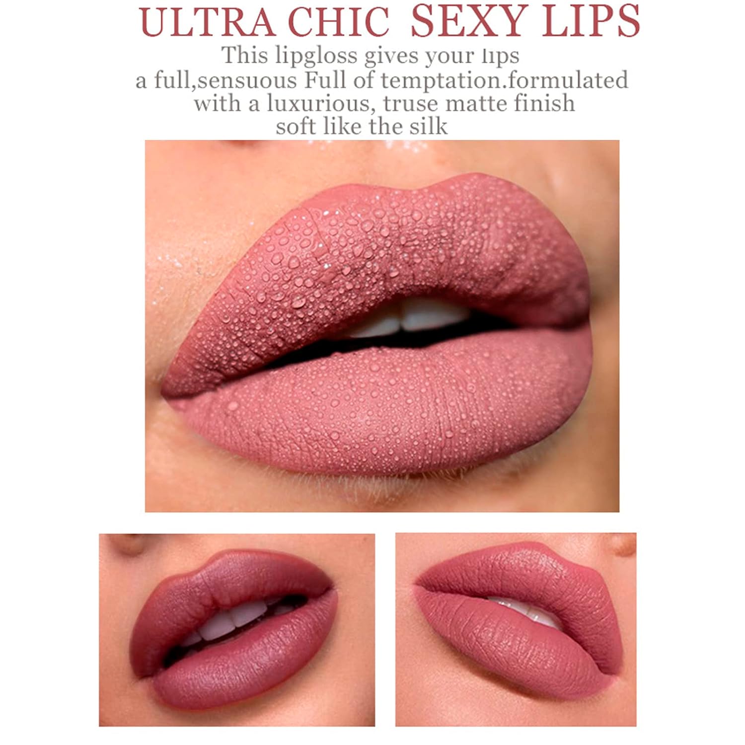Juego de 6 lápices labiales líquidos mate eternos, de larga duración, impermeable, mate, kit de brillo labial nude de alta pigmentación, regalo de