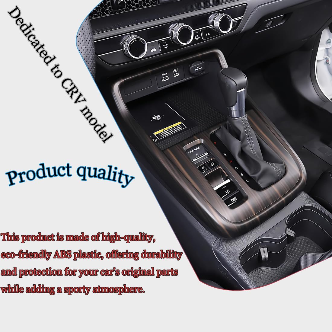 2 piezas de marco de consola central, cubierta de panel de palanca de cambios para Honda CRV CR-V 2023 2024 – Accesorios interiores deportivos de