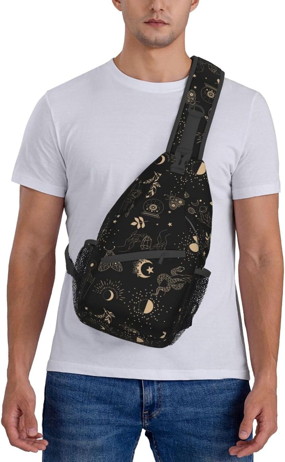 IRIHISKY Mochila cruzada para hombres y mujeres, mochila cruzada casual para senderismo, viajes, deportes, correr, bolsa de pecho