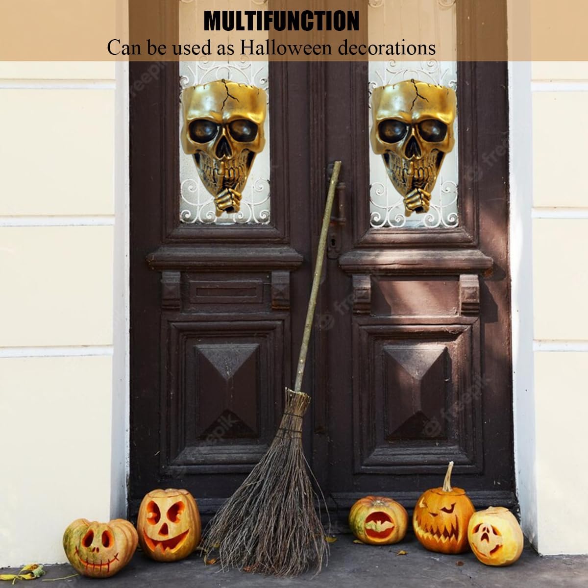 Maceta colgante de calavera para decoración del hogar, macetas de pared de calavera espeluznante para plantas de interior y exterior, jarrón gótico