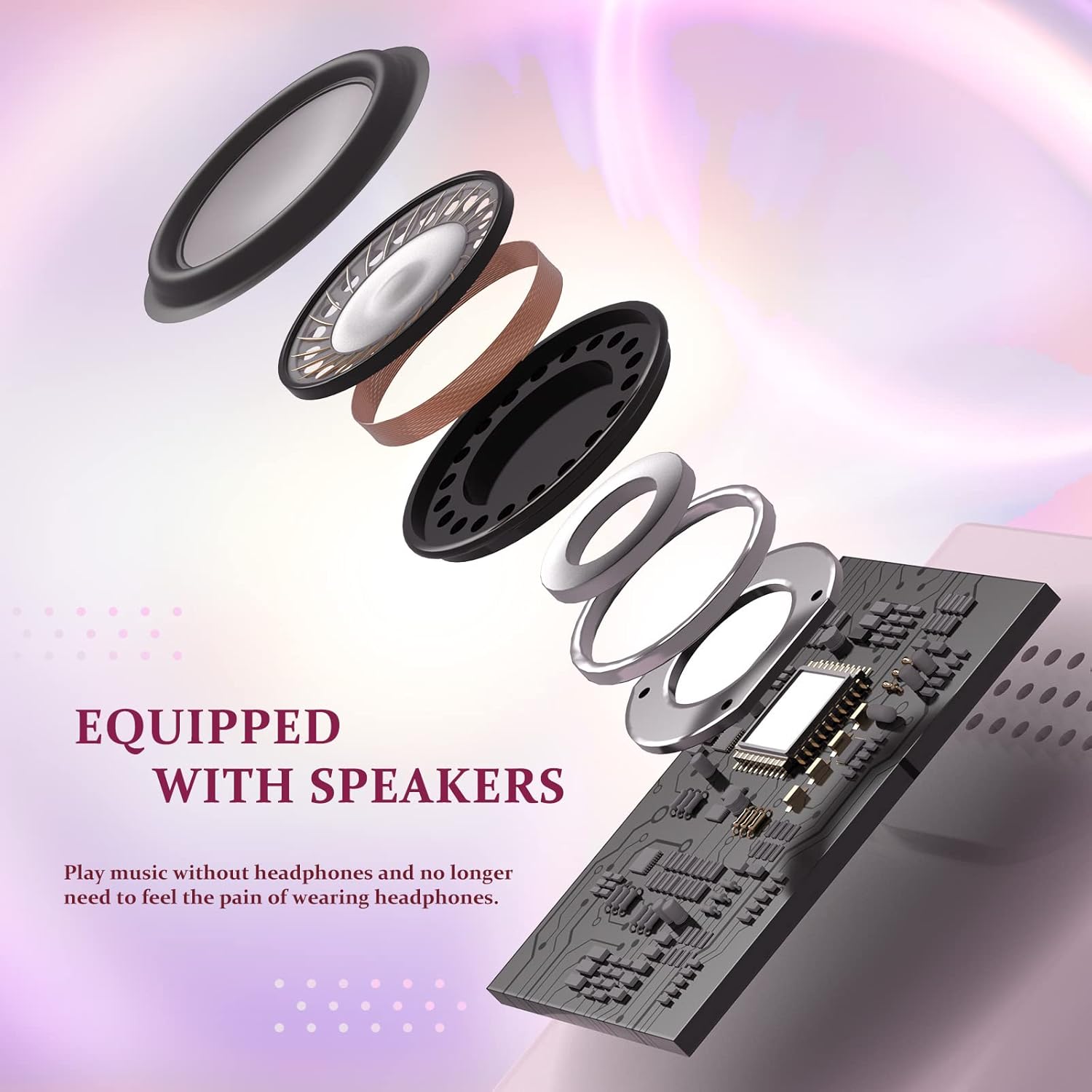 Reproductor Mp3 de 128 GB con Bluetooth 5.2, reproductor de música COCONISE con altavoz, calidad de sonido sin pérdidas, con radio FM, grabación de
