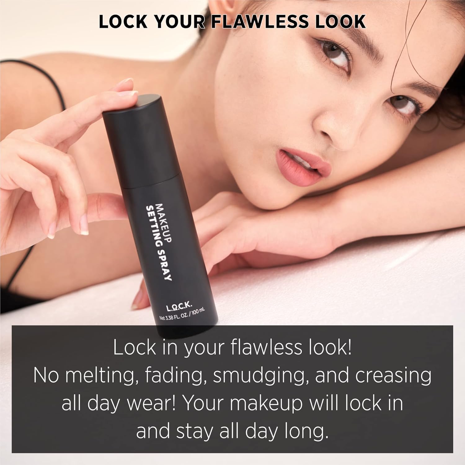 L.O.C.K. Spray fijador de maquillaje – Sellador de fijación de maquillaje Spray Spray de acabado ligero Spray de acabado natural suave de larga