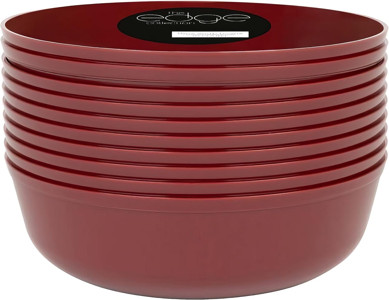 Blue Sky Edge Cranberry Bowls – Cuencos desechables de plástico redondos de 16 onzas (10 unidades) para fiestas, eventos y ocasiones especiales