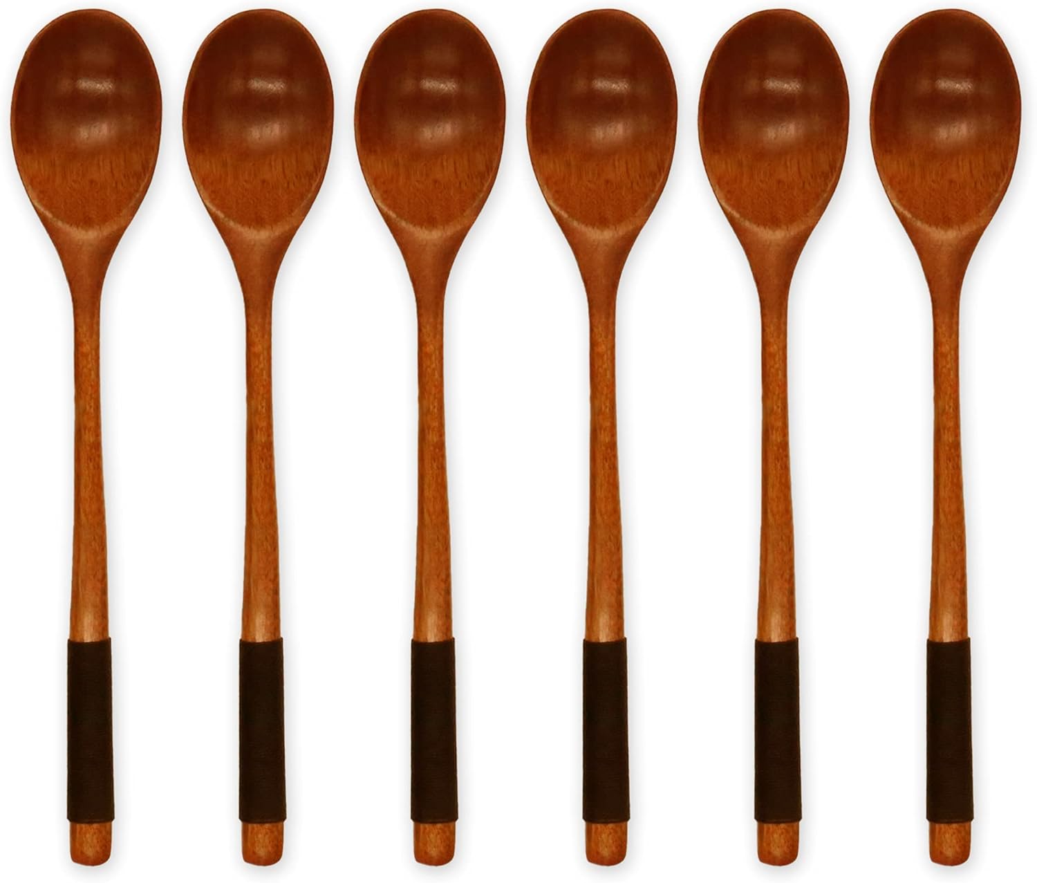 Cucharas de madera para comer, cucharas de sopa de madera Muulaii, cuchara de mango largo con utensilios de cocina de estilo japonés para cocinar
