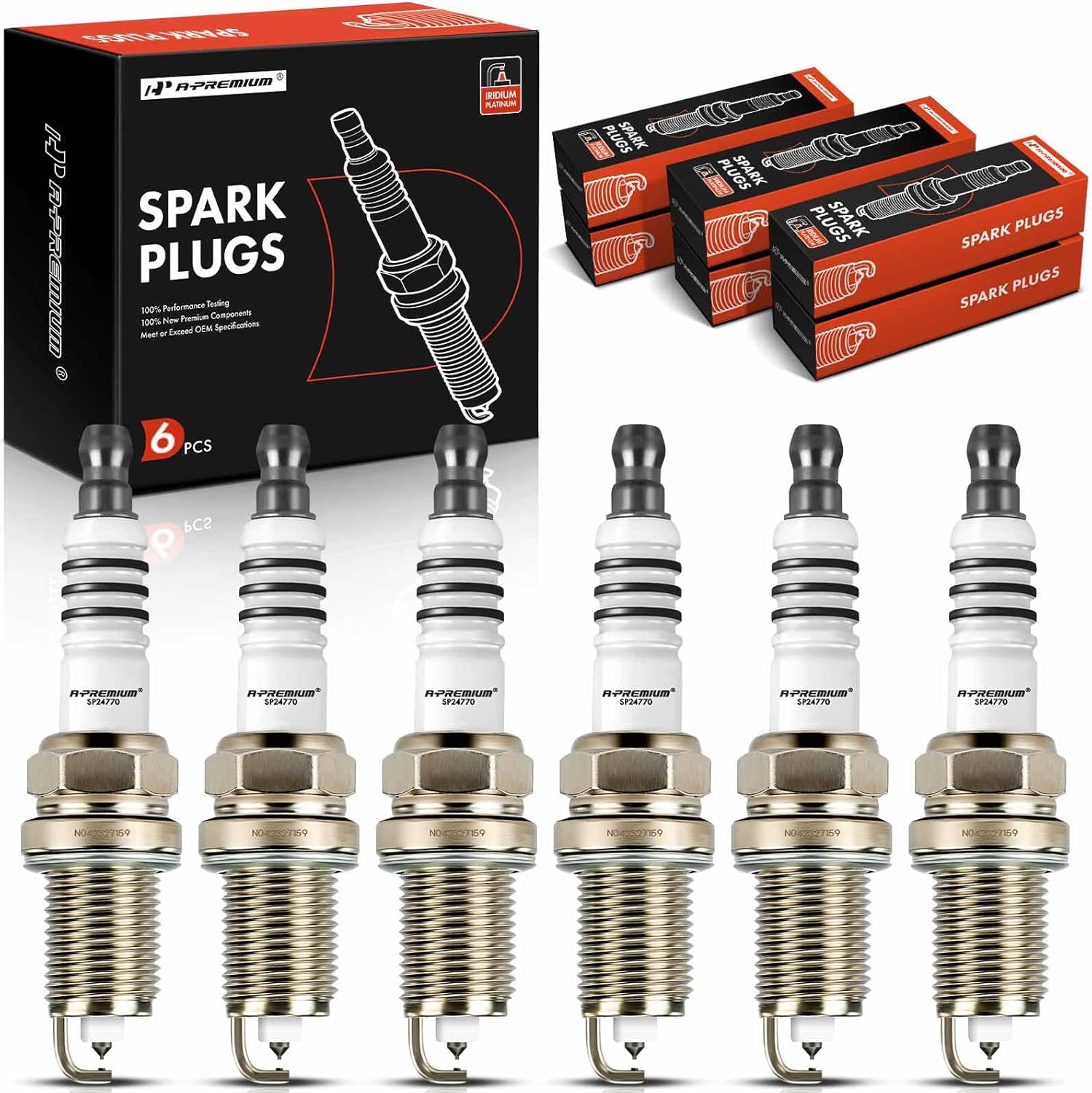A-Premium Iridium Platinum – Bujías compatibles con Honda Accord 1995-2002, Pilot 2003-2005, Odyssey 1999-2004 y Acura MDX 2001-2002, TL 1999-2003,