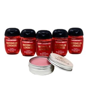 Bath & Body Works Limonada de sandía 5 mini geles de manos con un bálsamo labial de fresa Bath & Body Works Limonada de sandía 5 mini geles de manos con un bálsamo labial de fresa