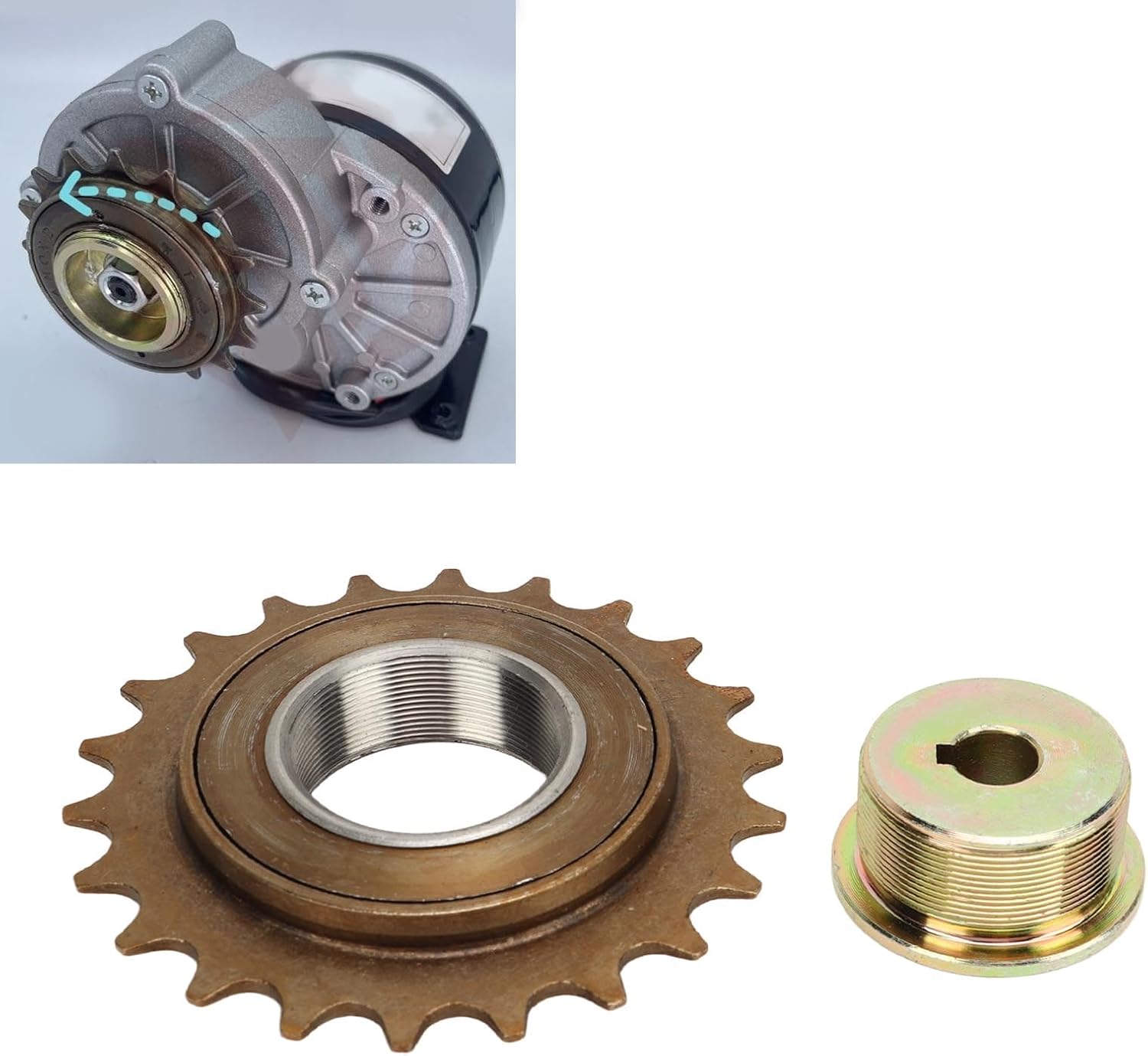 Freewheel Kit adaptador de accionamiento izquierdo, profesional de larga vida útil, construcción resistente, hierro, rueda libre de alta resistencia