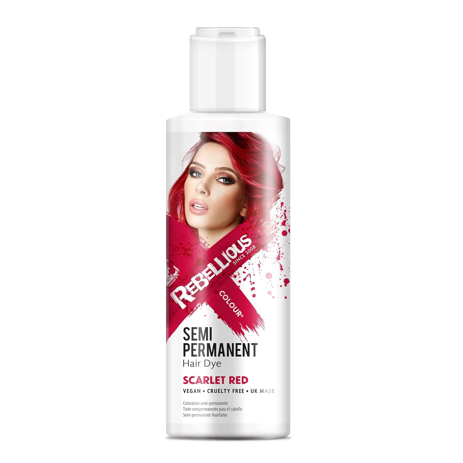 Paint Glow Rebellious Colours – Tinte acondicionador semipermanente para el cabello, 2.4 onzas líquidas, rojo escarlata