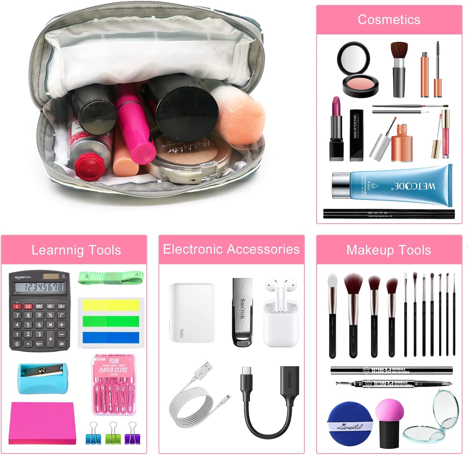 Bolsa de período para adolescentes y niñas, bolsa de almacenamiento de servilletas sanitarias, almohadilla menstrual portátil con cremallera de