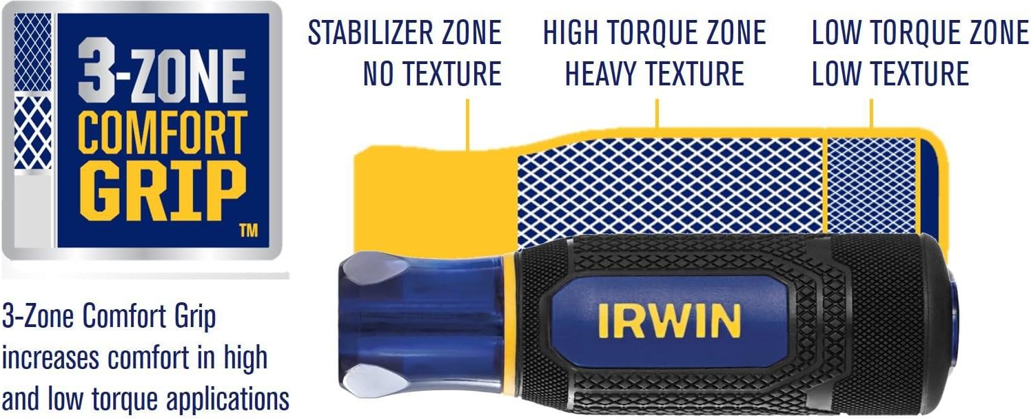 Irwin Tools 1948710 Performance Series SAE Nutdriver, 12″ x 3″