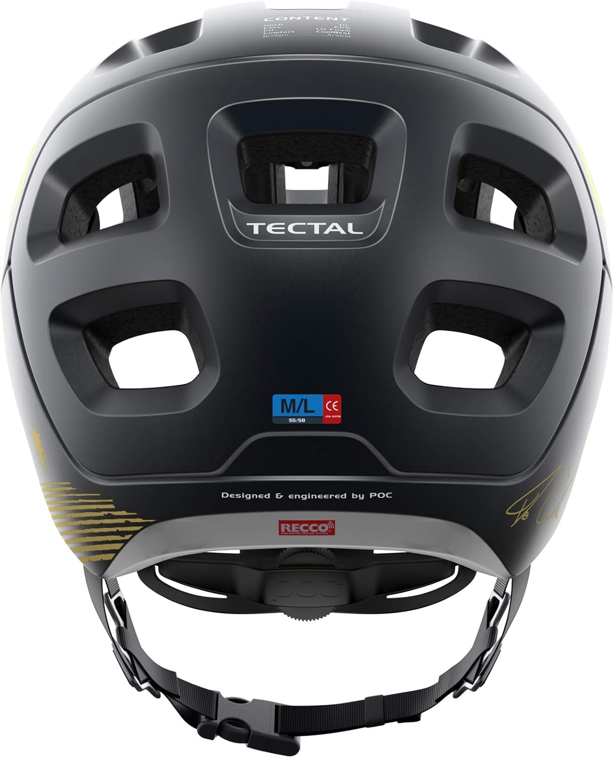 Poc Tectal Fabio Edition Casco Uranio Negro MateOro, XLXXL