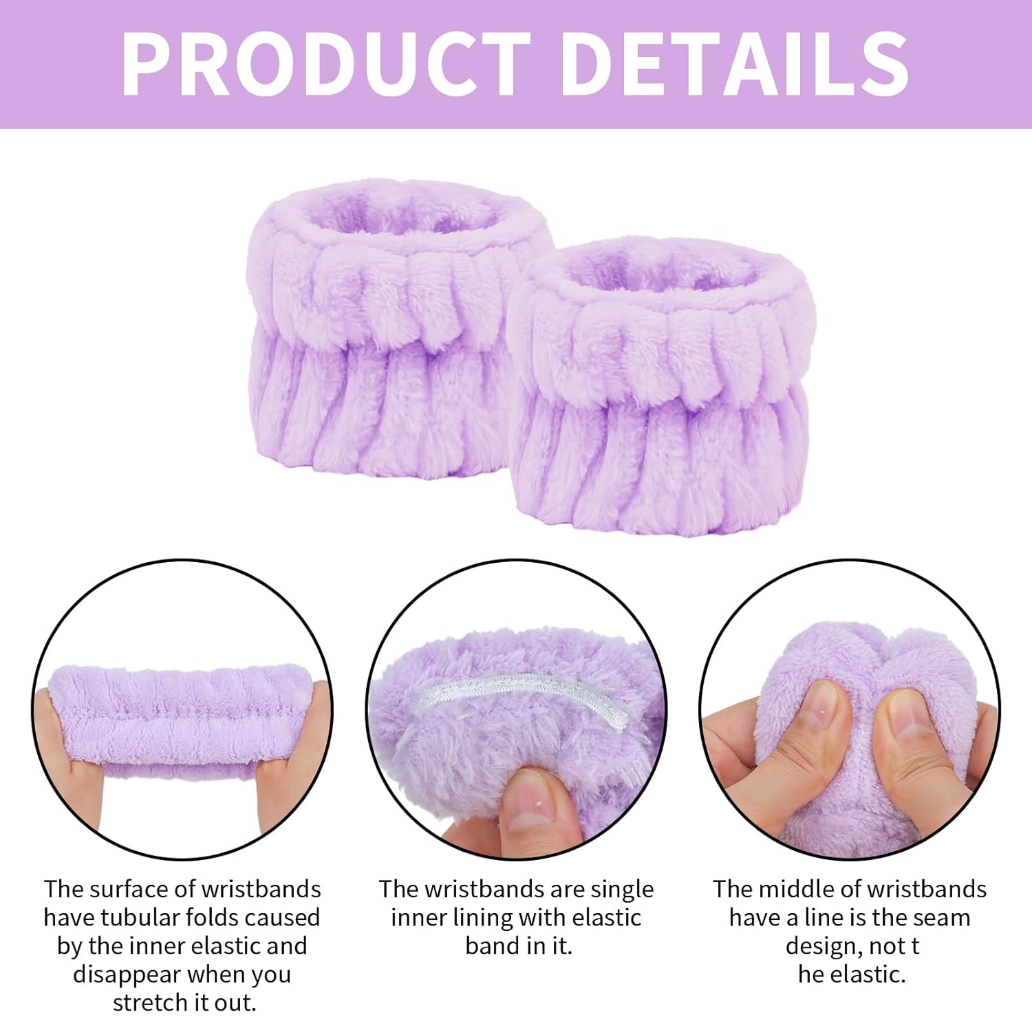 Juego de 6 diademas y muñequeras de spa, tela de rizo suave y microfibra, para el cuidado de la piel de las mujeres, maquillaje, baño, yoga, regalo