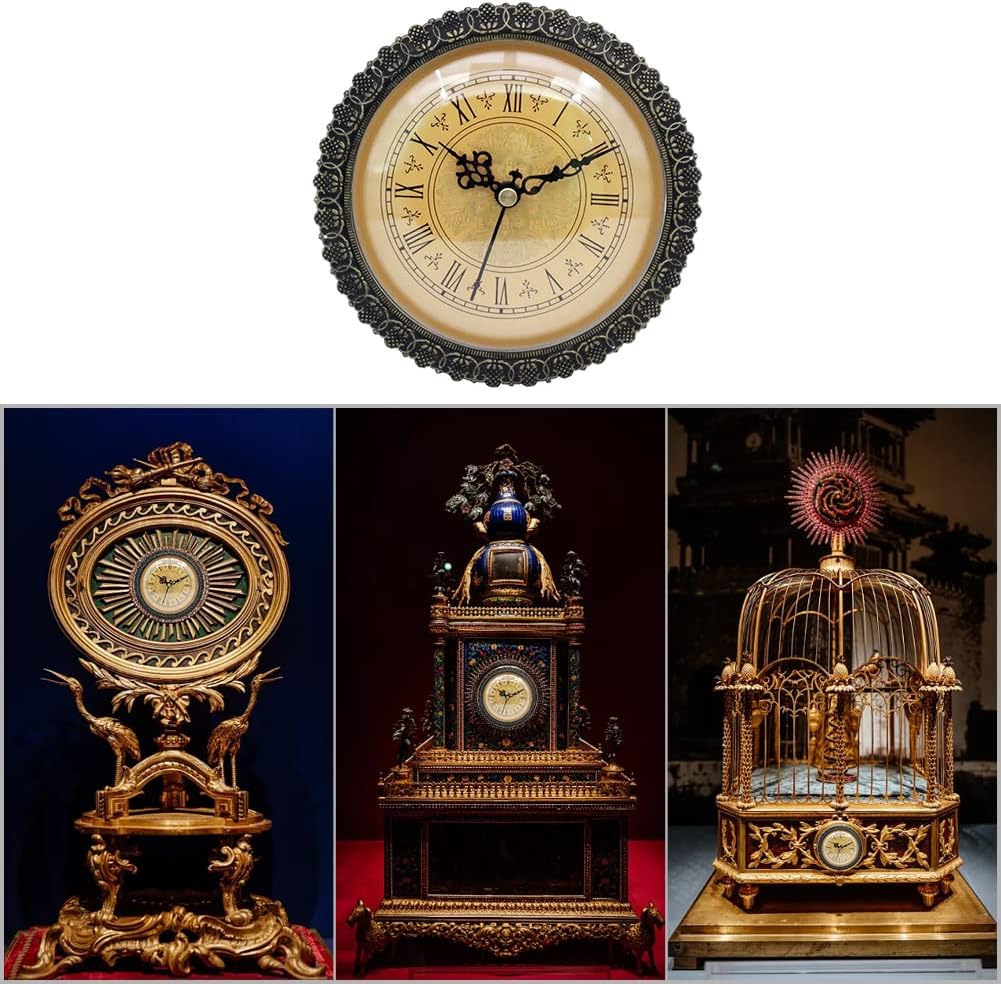 Reloj de cuarzo con movimiento de cuarzo, 5.906 in de diámetro, reloj en miniatura, funciona con pilas, reloj de cuarzo silencioso, movimiento de