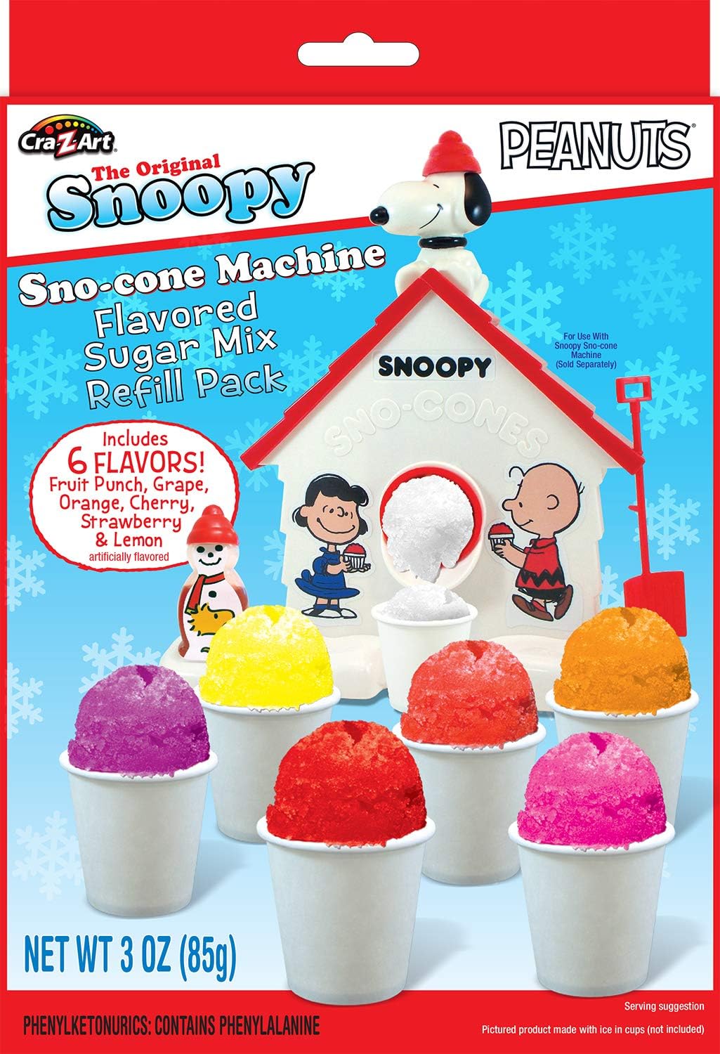 Snoopy – Recambio para hacer cono de nieve, 3 onzas