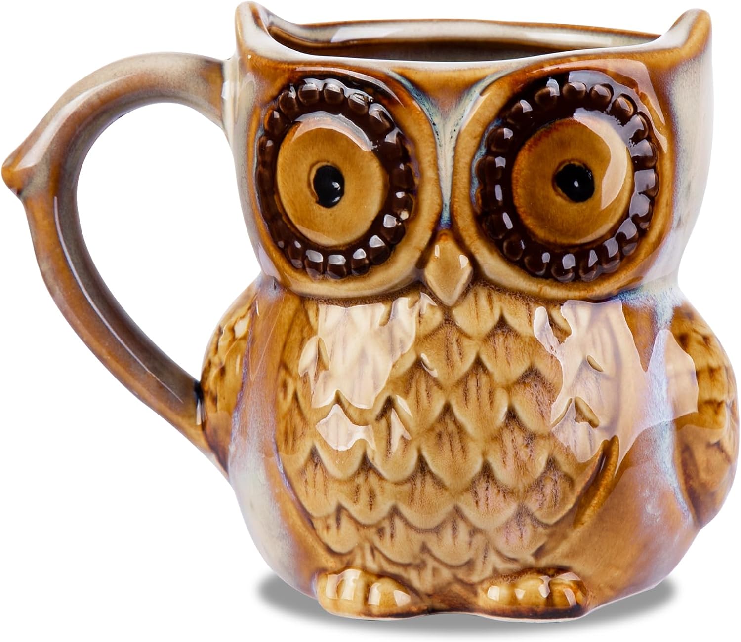 Berry President Taza de café con búho, taza de café de cerámica matutina, taza de té para oficina y hogar, apta para lavavajillas y microondas (12
