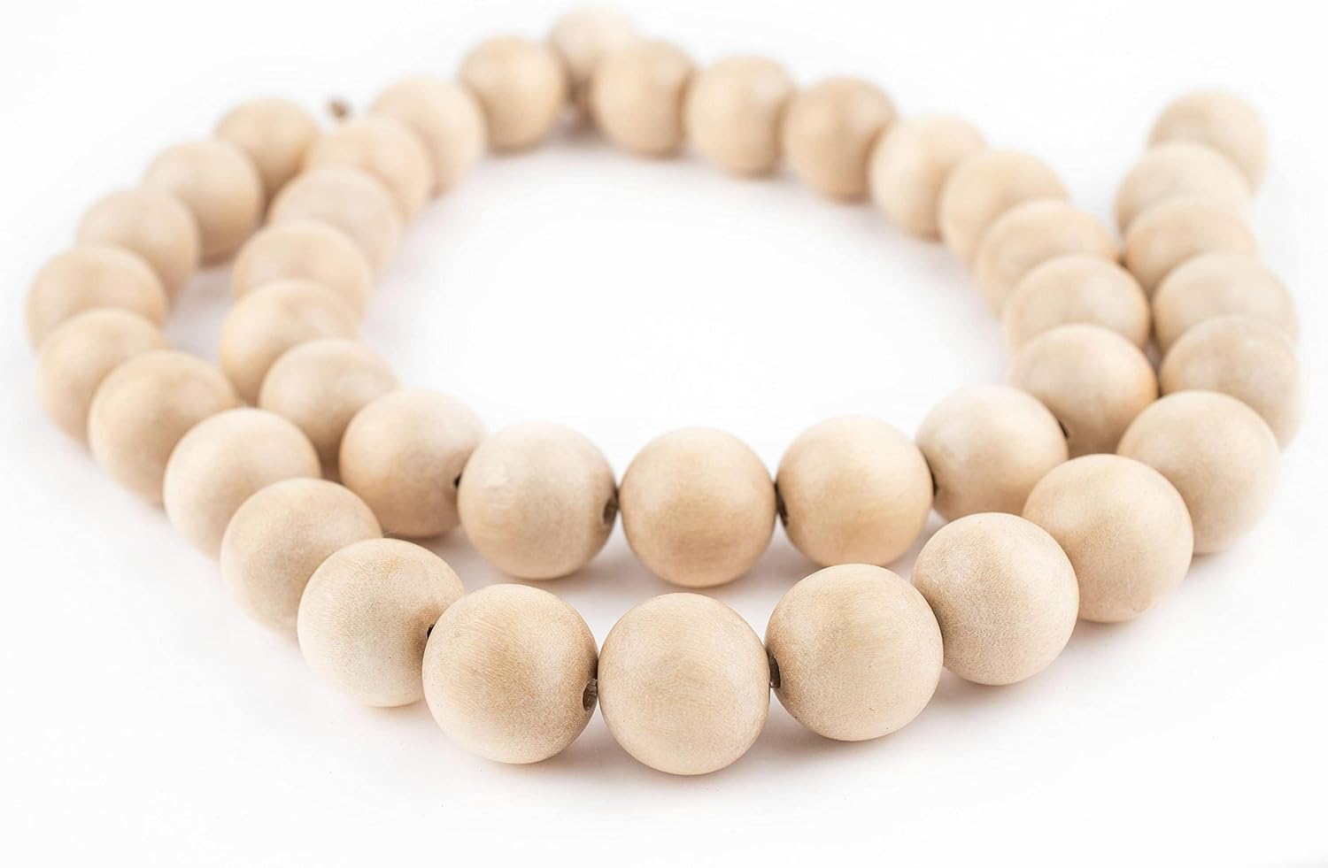 TheBeadChest cuentas de madera redondas naturales de 0.315pulgadas, cuentas de madera sueltas espaciadoras para fabricar joyas, 4 tamaños (0.315,
