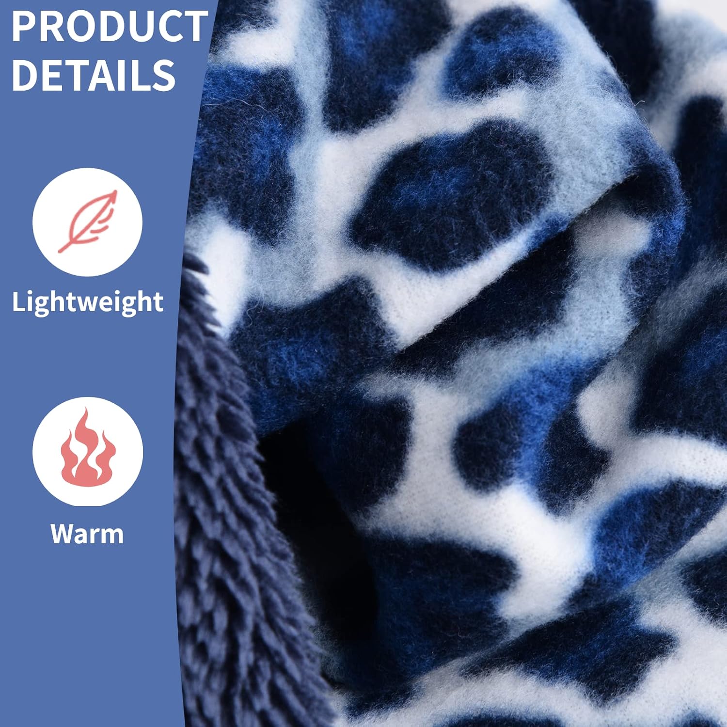 Yikeyo Sudadera con capucha de leopardo para perro, sudadera de forro polar para perros, ropa de invierno para mascotas, abrigo con capucha para