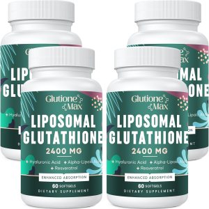 Glutatión liposomal de 2400 mg  Absorción máxima  Suplemento de glutatión con ácido hialurónico, resveratrol, L  glutatión reducido, antioxidante Glutatión liposomal de 2400 mg  Absorción máxima  Suplemento de glutatión con ácido hialurónico, resveratrol, L  glutatión reducido, antioxidante