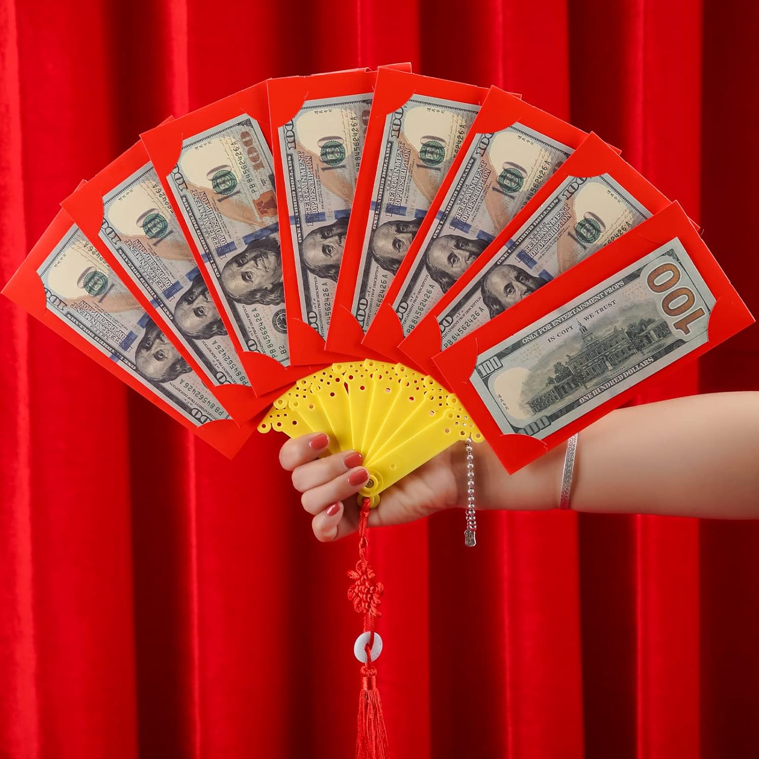 Sobres rojos chinos 2024 Año del Dragón Paquete rojo Festival de primavera Paquetes de dinero de la suerte para sobres de dinero de la suerte Boda