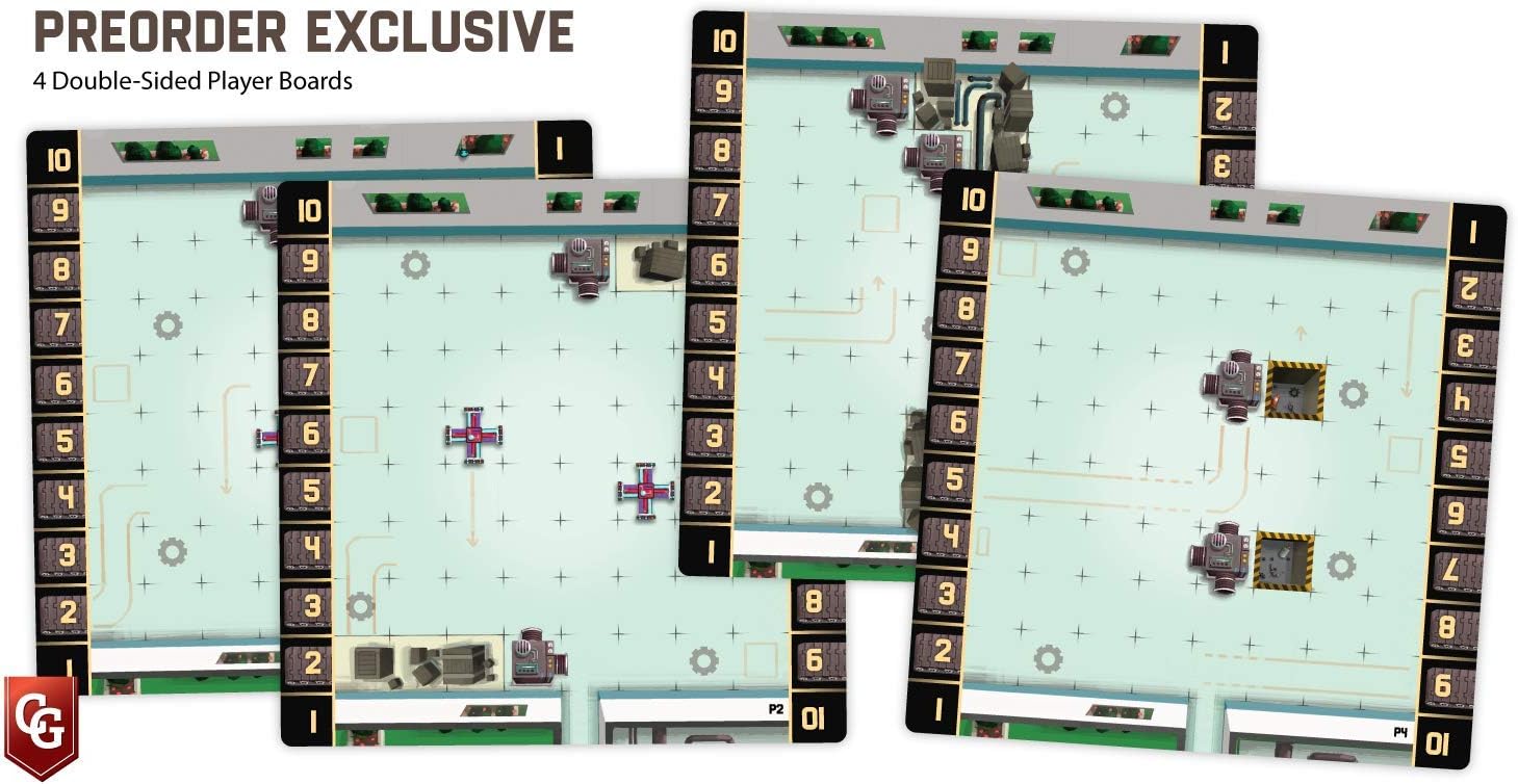 Capstone Games Curious Cargo, juego de mesa de estrategia, 6 tableros de jugadores únicos incluidos y 2 modos de juego, juego competitivo para 2