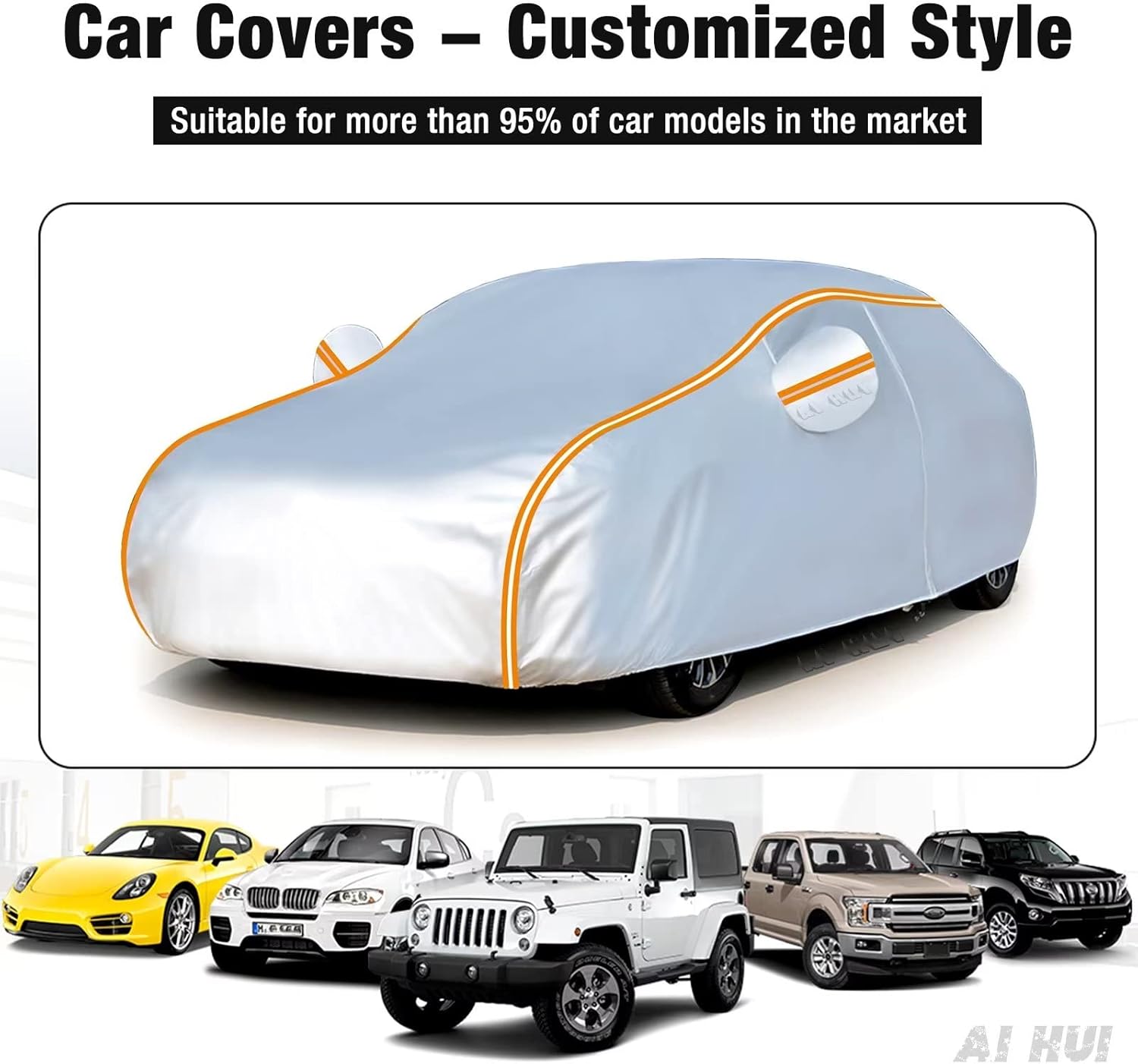 AI HUI – Funda para automóvil compatible con Peugeot 5008 (2016-2022), impermeable, para todo tipo de clima, 6 capas, cubierta completa para