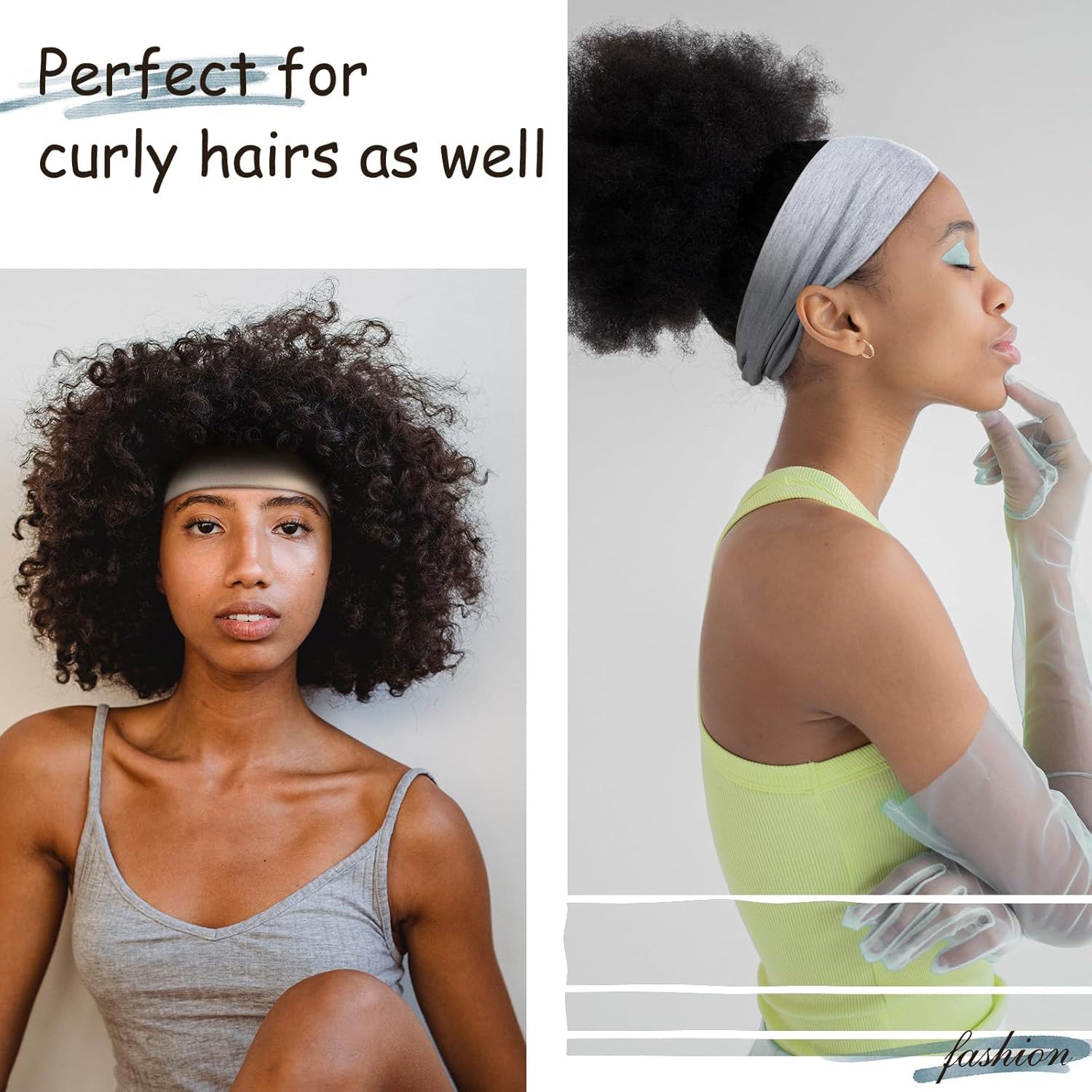 Achiou Diadema anudada para mujer, diadema ancha para mujer, antideslizante, a la moda, bohemias, bandas para el cabello para niñas, turbante