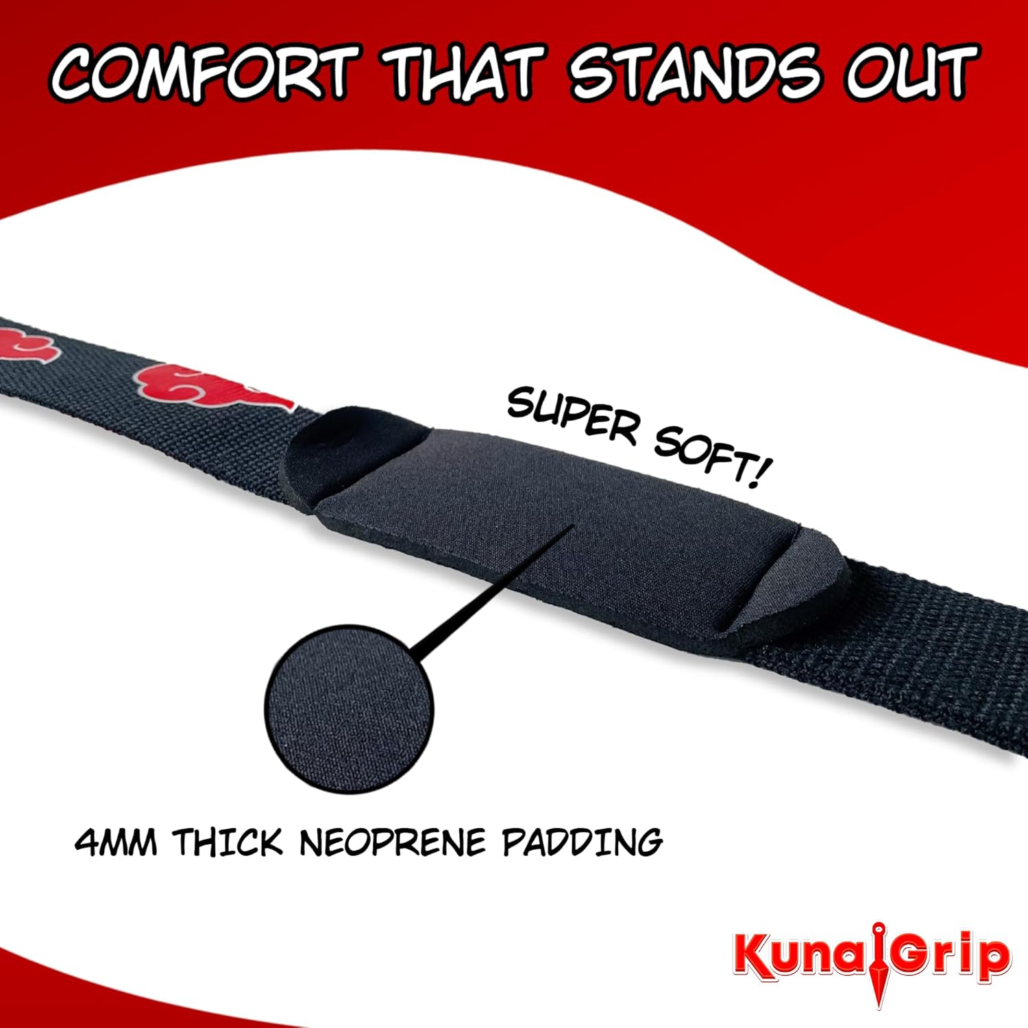 Correas de levantamiento de anime, correas acolchadas para levantamiento de pesas, culturismo, entrenamientos de gimnasio, levantamiento de
