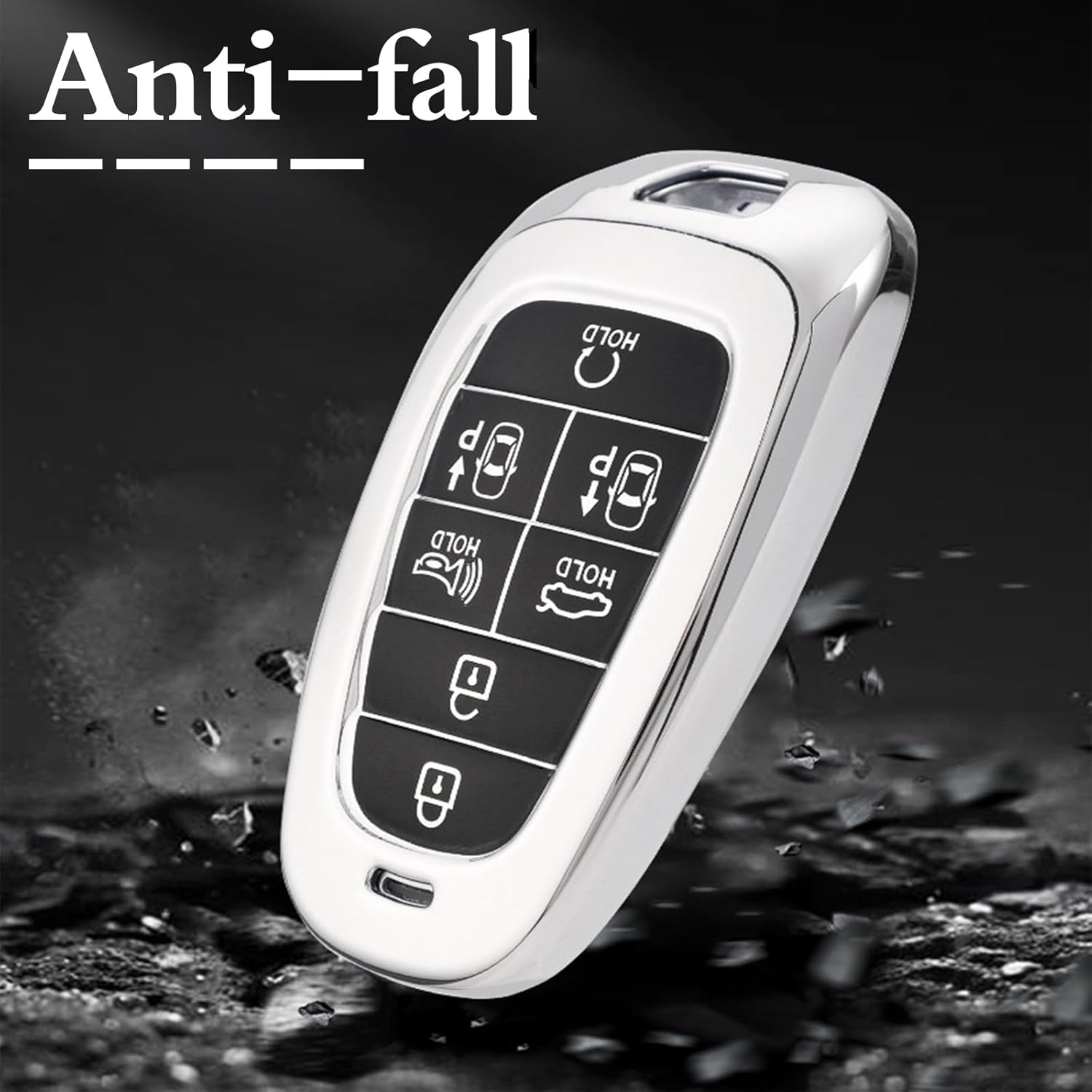 Funda para llavero Hyundai con llavero de TPU de alta calidad, funda protectora de 360 grados para Hyundai Sonata Santa fe Tucson 2019 2020 2021